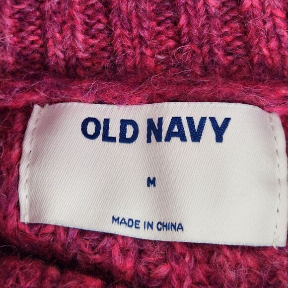 Pink Magenta Turtleneck Old Navy Sweater Size M - Picture 6 of 8
